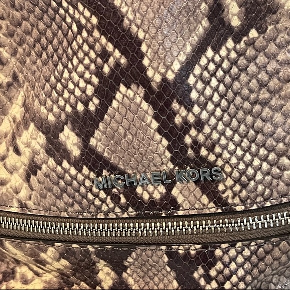 Michael Kors Snake Embossed Backpack - Picture 3 of 6